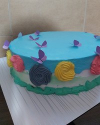 کیک تولدسفارشی بافیلینگ موزوخامه