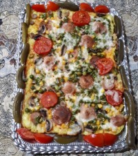 پیتزای سیب زمینی (بدون فر)