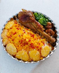 چلو گوشت بوقلمون