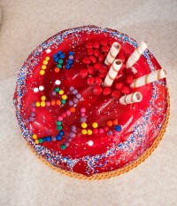 بریلو خانگی برا روی کیک