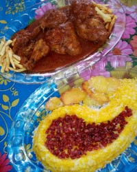 برنج و مرغ مجلسی