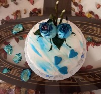 کیک با فیلینگ موز و گردو❤