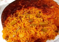 کته لوبیا پلو با گوشت چرخ شده