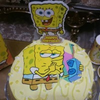 کیک خامه ای باب اسفنجی