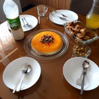 پلو مرغ سرخ شده