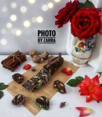 رولت خرما و بیسکوییت