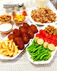 عدس پلو -کتلت