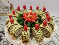 رولت مرغ و اسفناج