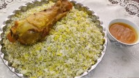 شوید پلو با ماهیچه