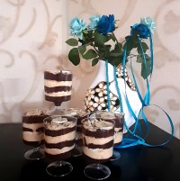 پودینگ شکلاتی و بیسکوییت