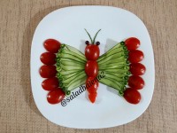 پروانه با خیار و گوجه