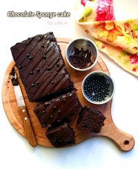 کیک اسفنجی شکلاتی بدون همزن و فر