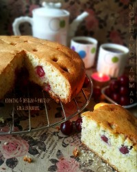 کیک آلبالو اسفنجی