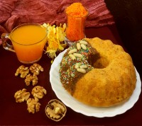 کیک هویج و گردو (لطفا ورق بزنید)