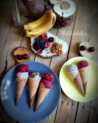 بستنی گیلاس و موز
