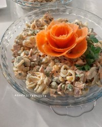 سالاد ماکارونی با ژامبون