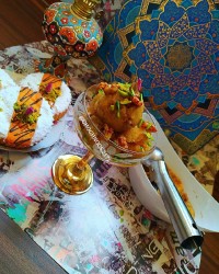 بستنی موزی نسکافه با مغزی گردوی فراوون