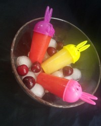 بستنی یخی هلو و پرتقالی