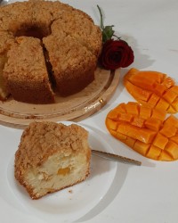 کیک کرامبل انبه