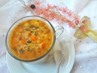 سوپ جو با مرغ