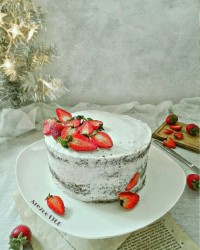 کیک شیفون شکلاتی کیک عریان