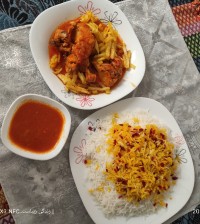 زرشک پلو ومرغ