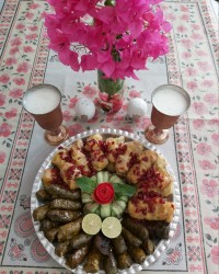 دلمه کلم با مرغ