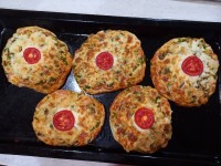 پیتزا مرغ وقارچ (کاری)