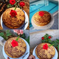 کیک زبرا دو رنگ