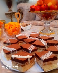 موس کیک نسکافه و شکلات