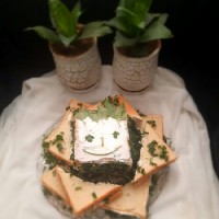 تزیین نان پنیر و سبزی