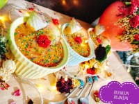 اسموتی انبه وموز وهلو بستنی