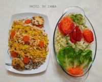 ماش پلو با مرغ