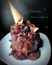 کیک شکلاتی موزی