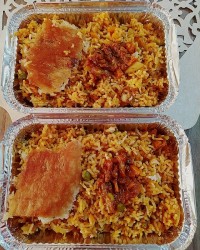 لوبیا پلو مخلوط