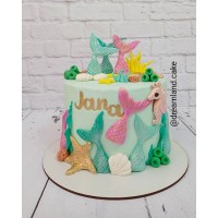 کیک فوندانت پری دریایی