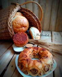 نان رول دارچینی با خمیر جادویی سبوس دار