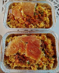 لوبیا پلو مخلوط