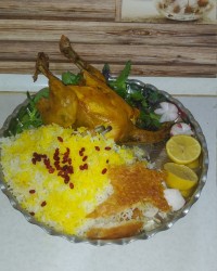 مرغ شکم پر زعفرانی