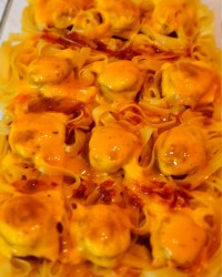 پاستا فتوچینی آشیانه با سس ایتالیایی