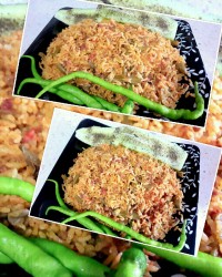 لوبیا پلو با گوشت چرخ کرده