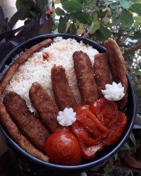 کباب تابه ای مرغ با نان خشک