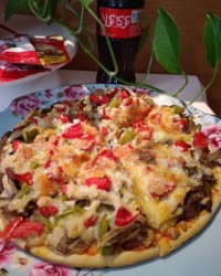 پیتزا رست بیف مخلوط