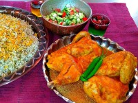 شوید پلو با مرغ