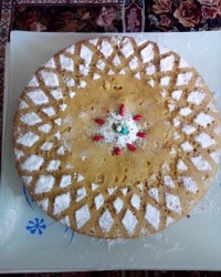 کیک گلاب زعفران