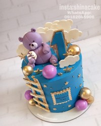 کیک خامه ای کودکانه