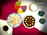 عدس پلو با گوشت قلقلی