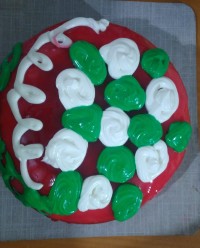 بریلو خانگی برا روی کیک