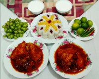 غوره مسمابامرغ وآلو (غذای گیلانی)
