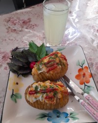 سیب زمینی تنوری آکاردئونی